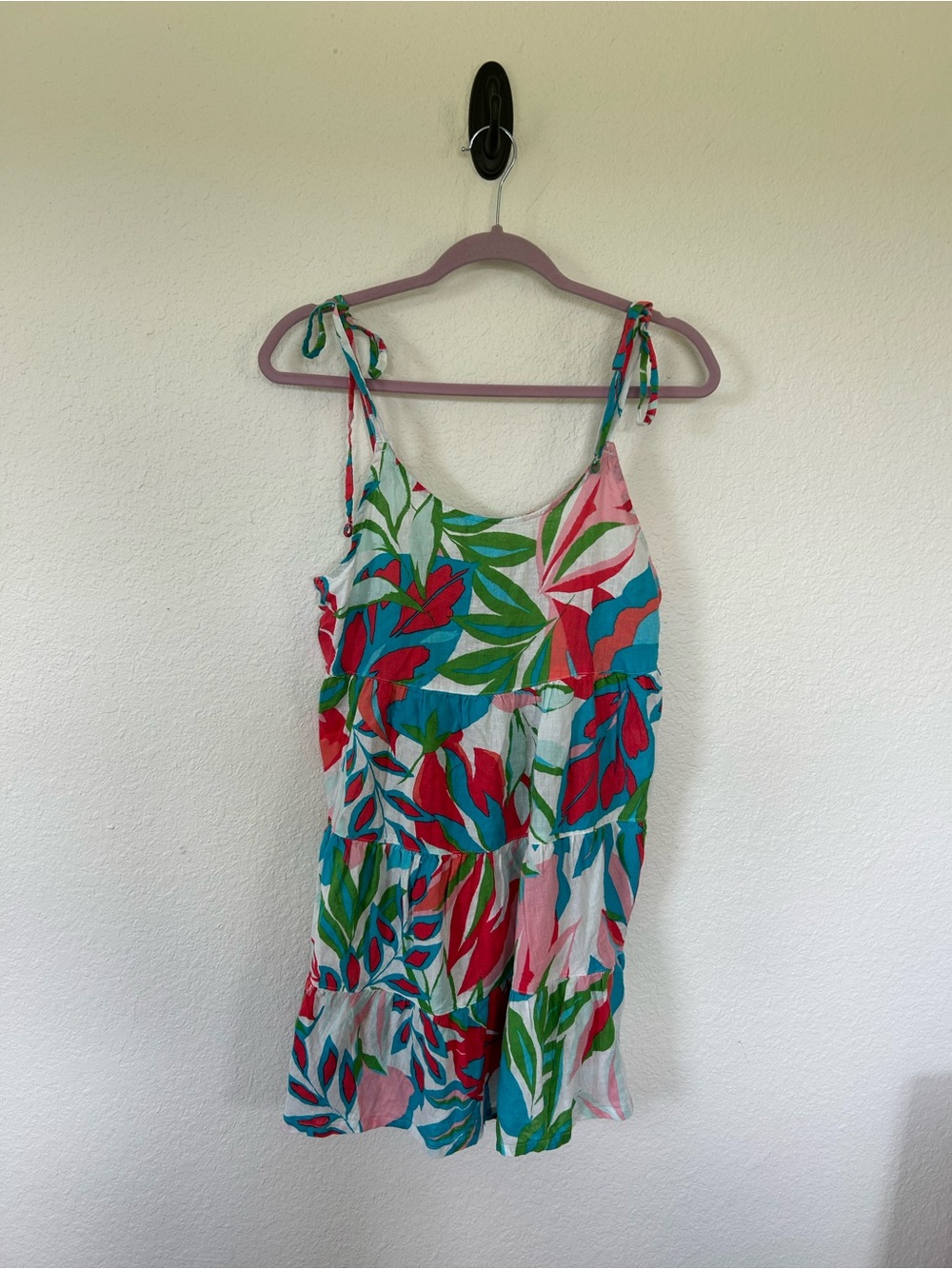 C&C California Multicolor Tropical Print Mini Dress - Swim Cover Up